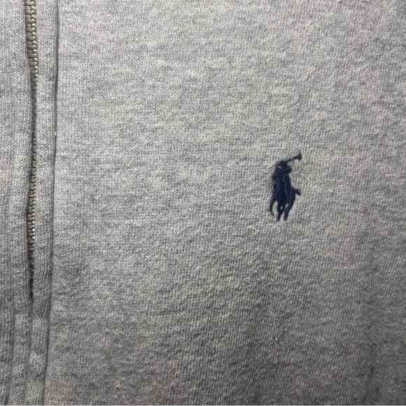 Polo Ralph Lauren Boys Gray Zip-Up casual everyday pony logo Hoodie Size S (8) - Picture 4 of 8